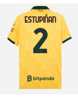 AC Milan Pervis Estupinan #2 Maglia Gara Terza Repliche 2025-26 Maniche Corte